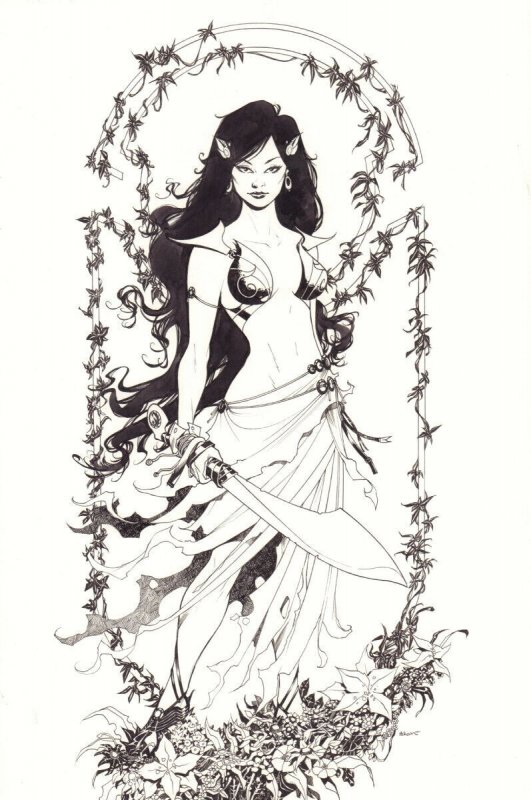 Dejah Thoris Commission - Signed art by Mike McKone