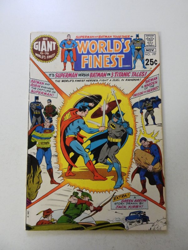 World's Finest Comics #197 (1970) VG- condition 1 1/2 spine split