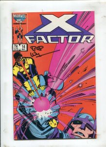 X FACTOR #14 - SIGNED BY BOB WIACEK! - (9.2) 1987