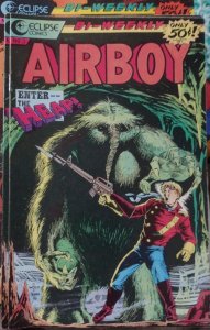 AIRBOY # 3 1986 ECLIPSE COMICS CHUCK DIXON  THE HEAP + JACK KIRBY AD BACK COVER
