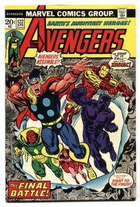 AVENGERS #122-comic book-BLACK PANTHER COVER-Thor captain america-1974