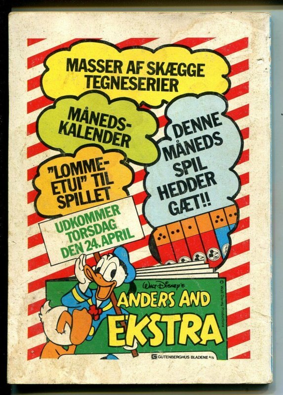 Onkel Joakim #9 1980-Disney-Danish-Uncle Scrooge-Carl Barks-Mickey Mouse-VG