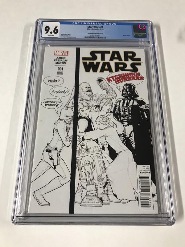 Star Wars 1 Christopher Sketch Party Variant Cgc 9.6