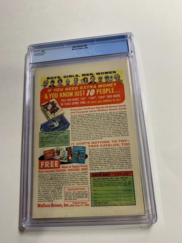 Daredevil 44 Cgc 9.4 Ow Pages Marvel Bronze Age 