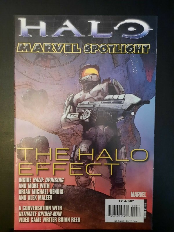 HALO UPRISING #1 VF+ Marvel Comics 2007 Bendis Master Chief w/Marvel Spotlight  