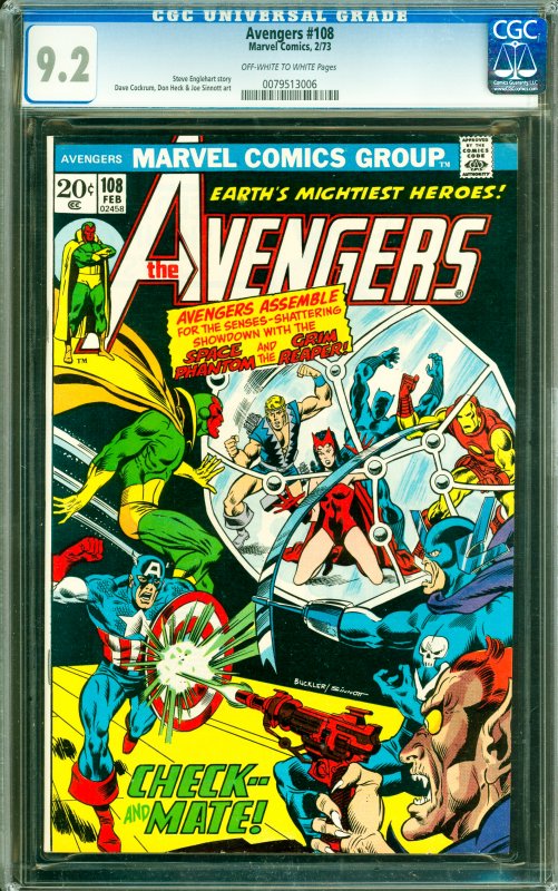 Avengers #108 CGC Graded 9.2 