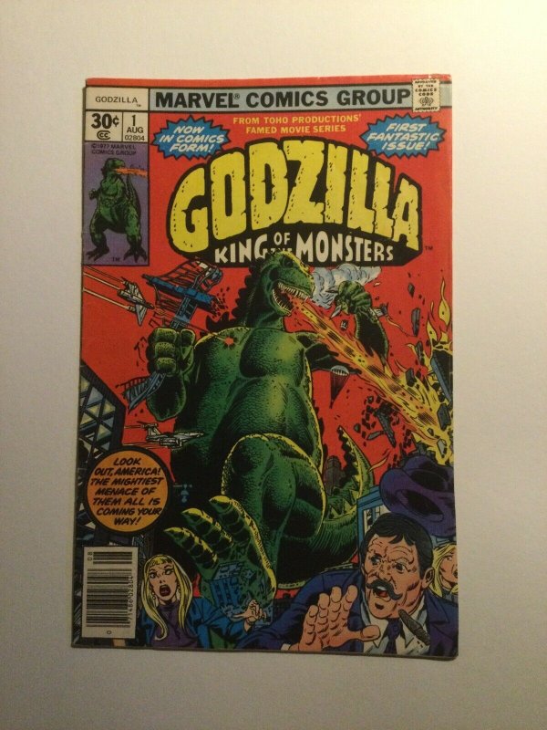 Godzilla 1 Very Fine Vf 8.0 Marvel