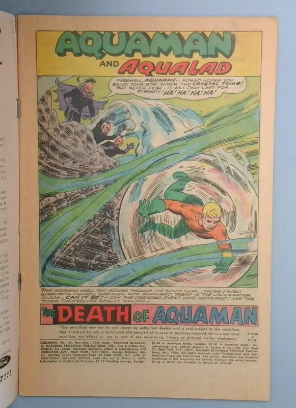 Aquaman #30 VG Superman, Batman DC Comics 1966 JR1