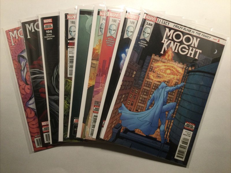 Moon Knight 188-196 Lot Run Set Near Mint Nm Marvel