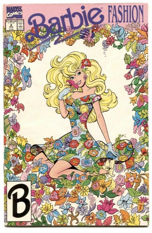 Barbie Fashion #8 1991- wild flower fashion cover FN