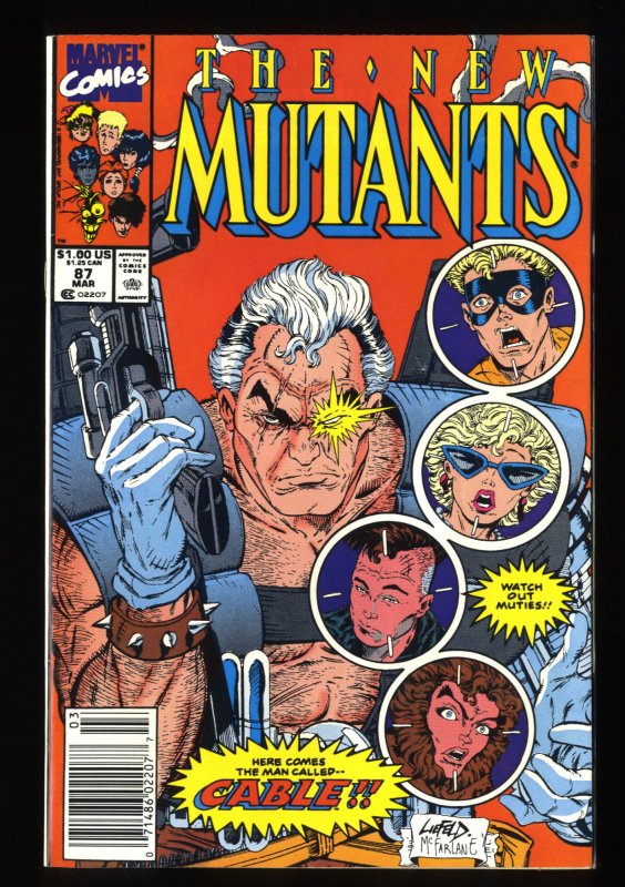 New Mutants #87 FN/VF 7.0 1st Cable! Newsstand Variant Edition!