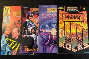 ROCK 'N' ROLL COMICS #5, 25, 34, 35 Def Leppard, ZZ Top, Black Crowes, R.E.M.