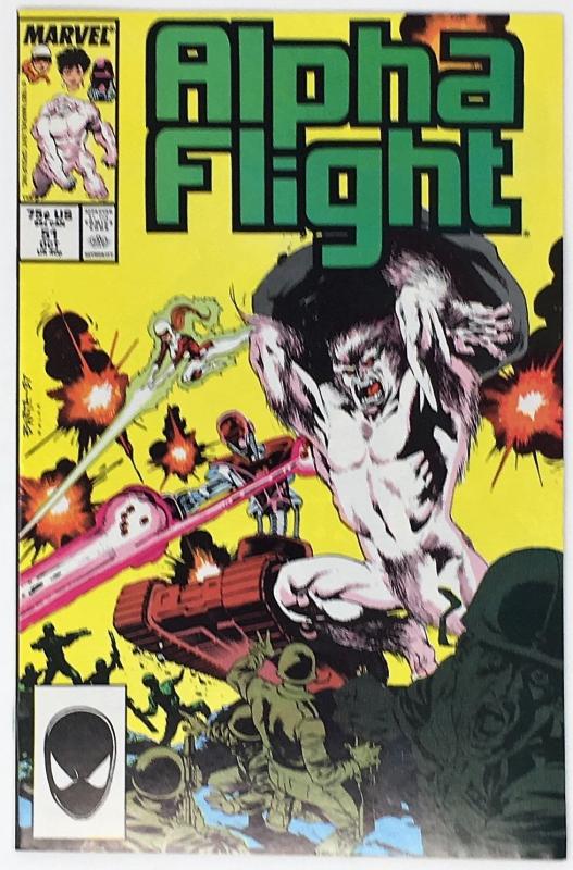 Alpha Flight 51 - Jim Lee's first work at Marvel NM-