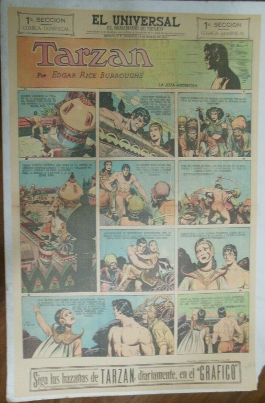 Tarzan Sunday Page #625 Burne Hogarth from 2/28/1943 in Spanish! Full Page Size