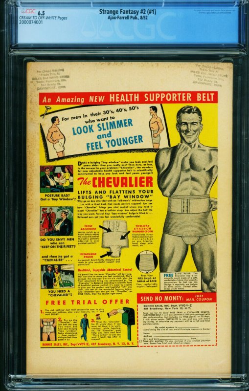 Strange Fantasy #2 August 1952 - Ajax/Farrell -CGC 6.5 - Comic Book-2000074001