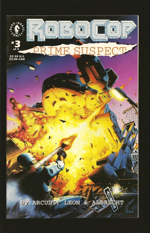Dark Horse Comics Robocop Prime Suspect No 3 December 1992