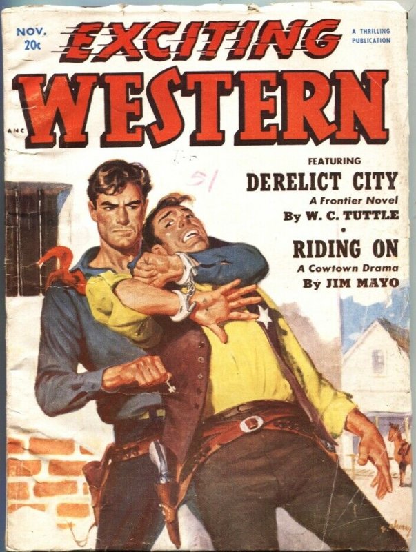 EXCITING WESTERN-1951 NOV-LOUIS L’AMOUR-HARRY WHITTINGTON-W C TUTTLE-PULP