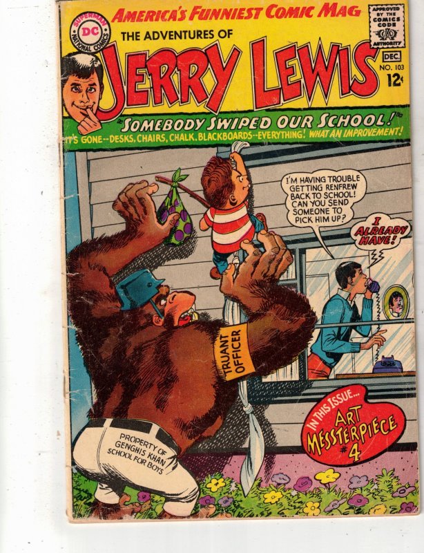 Adventures of Jerry Lewis #103 1967 VG AffordableGrade Renfrew/Gorilla Adams Art