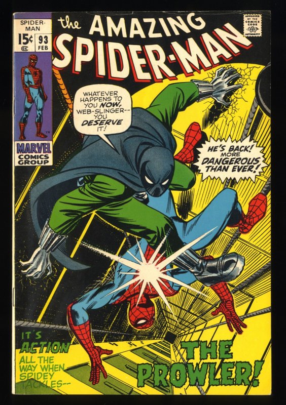 Amazing Spider-Man #93 FN 6.0 Prowler Appearance!