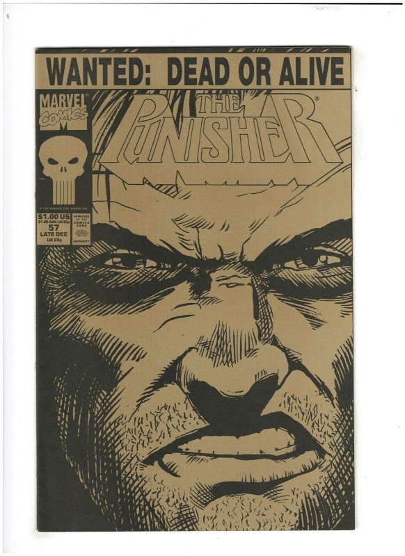 Punisher #57 VF+ 8.5 Marvel Comics 1991 Wanted Poster, Final Days 