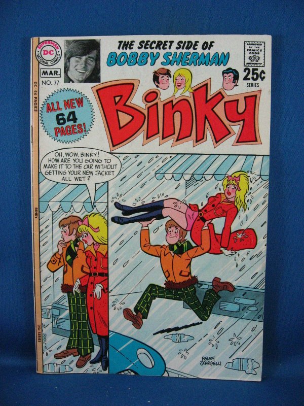 Binky #77 (Feb-Mar 1971, DC) Fine VF Bobby Sherman