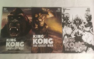 KING KONG: THE GREAT WAR #2 Three Cover Versions, VFNM Condition