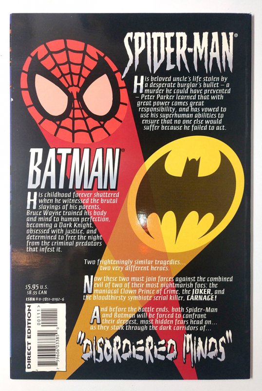 Spider-Man and Batman (9.4, 1995) DC / marvel Crossover