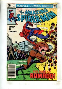 AMAZING SPIDER-MAN #221 (8.0) THE RAGE OF RAMROD!! 1981