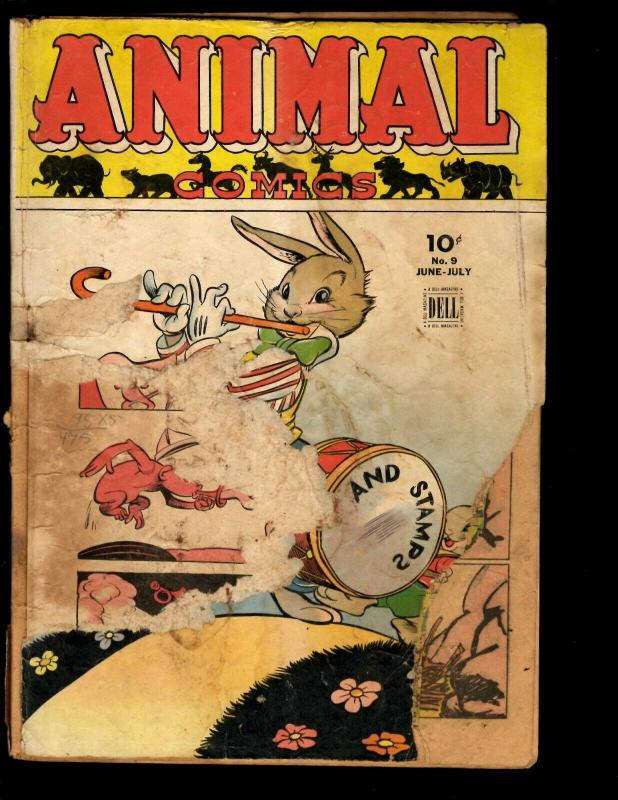 Animal Comics # 9 PR Dell Golden Age Comic Book Funny Animal NE3