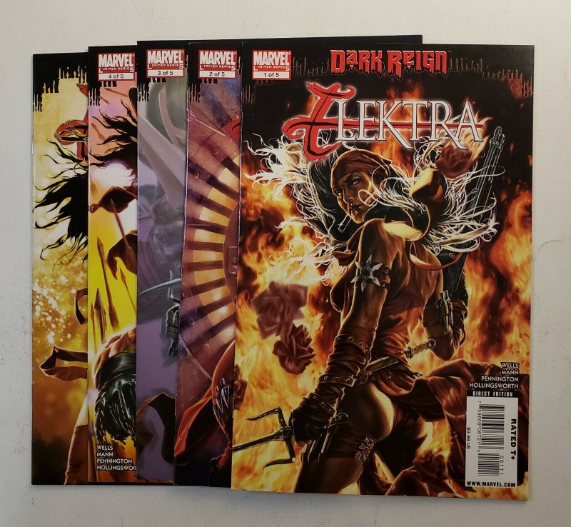 ELEKTRA DARK REIGN #1-5 COMPLETE SET MARVEL COMICS 2009 NM