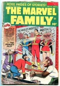 The Marvel Family  #85-1953-Golden Age-MONKEYS THROWING MUD-fr