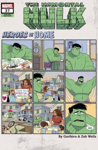 Immortal Hulk #37 2020 Gurihiru Heroes at Home Cover D Marvel Comics H11