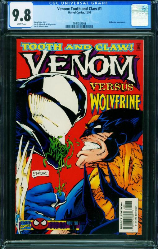 Venom: Tooth and Claw #1-CGC 9.8 Wolverine-Marvel-comic 1994557003