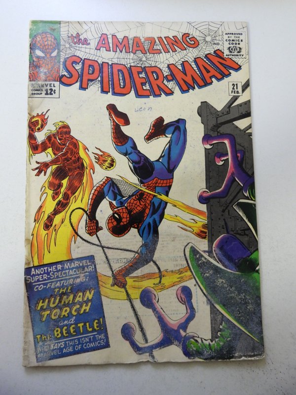 The Amazing Spider-Man #21 GD- Con mold, moisture damage cf detached at 1 staple