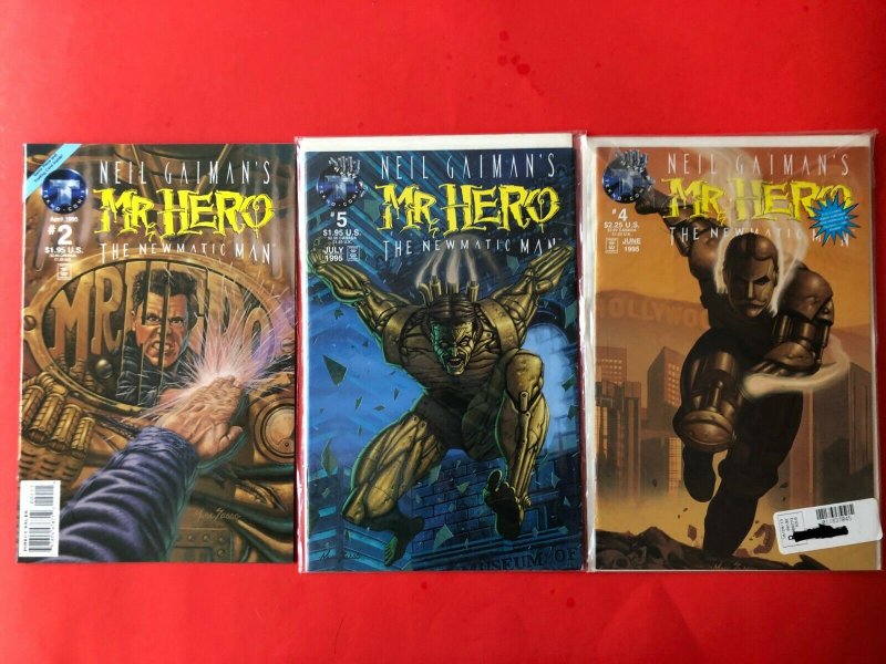 MR. HERO THE NEWMATIC MAN V1 's2,4,5. 1995 TENKO COMICS / NM