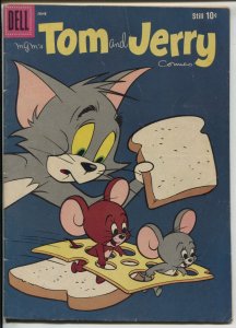 Tom and Jerry #181 1960-Dell-Swiss cheese cover-Barney Bear-VG