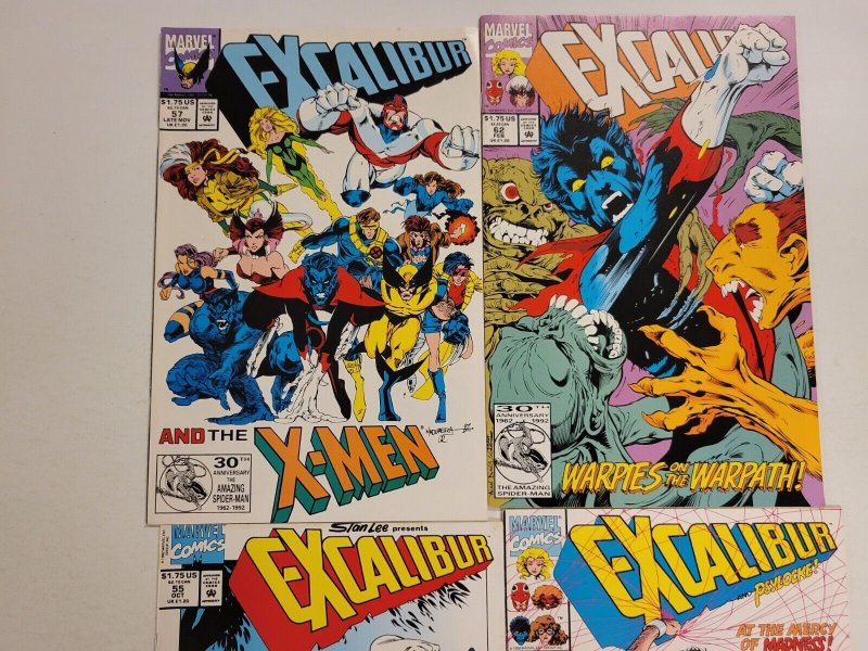 4 Excalibur Marvel Comic Books #55 56 57 63 52 TJ28