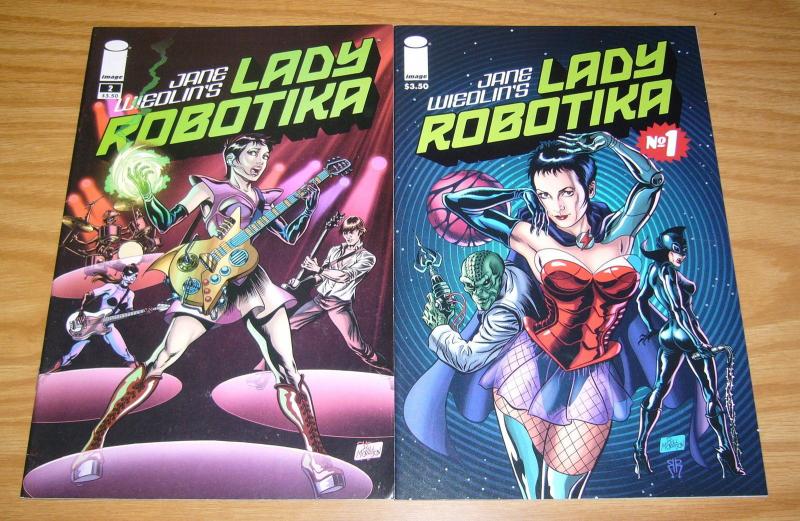Lady Robotika #1-2 VF/NM complete series CREATED BY THE GO-GOs JANE WIEDLIN set