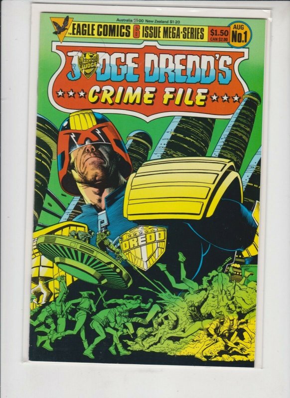 JUDGE DREDD'S ***CRIME FILE*** #1  1985  EAGLE  COMICS / UNREAD / HIGH