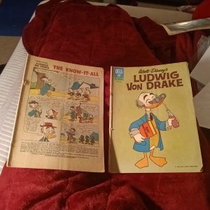 Ludwig von Drake 3 & 4 dell Disney Comics 1962 lot run set collection silver age