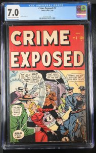 Crime Exposed #1 CGC 7.0 1948-Timely-Golden-Age comic book-4376331006