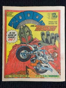 1979 Sept 29 2000 A.D. AND TORNADO #132 VG+ 4.5 UK Ron Smith / Judge Dredd