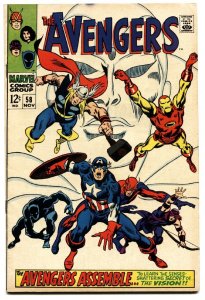 Avengers #58 1968-Vision Origin. Age of Ultron nice copy vf