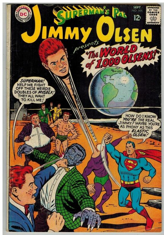 JIMMY OLSEN 105 G+ Sept. 1967 COMICS BOOK