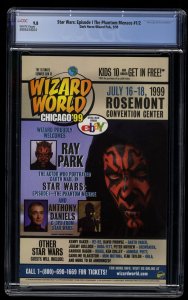 Star Wars: Episode I - The Phantom Menace #1/2 CGC NM/M 9.8 White Pages