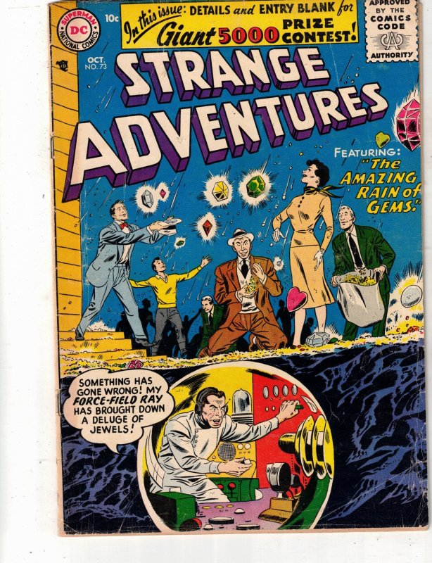 Strange Adventures #73 (1956) Mid-Grade VG/FN Sci-Fi Future Vision Man! BEANTOWN