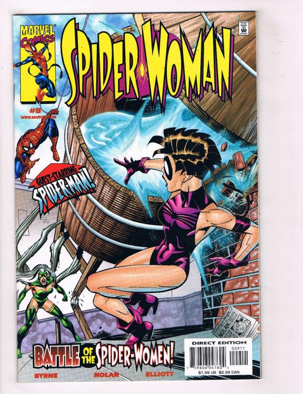 Spider Woman #9 FN Marvel Comic Book Byrne Spider-Man Avengers March 2000 DE34