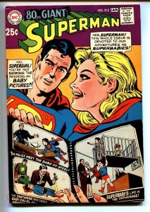 SUPERMAN #212 comic book-1968 DC 80 page giant-Supergirl VF-