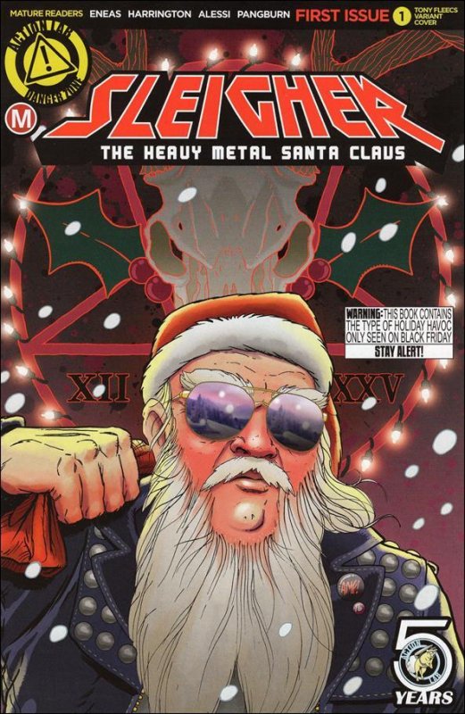 Sleigher: The Heavy Metal Santa Claus #1B VF/NM ; Action Lab | Tony Fleecs Varia