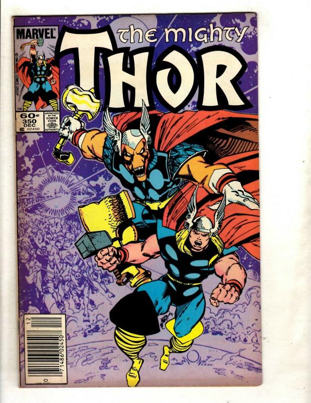 11 The Mighty Thor Marvel Comics # 347 349 350 351 352 353 356 357 372 + J334
